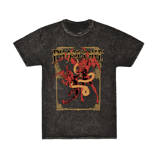 PhaseOne - Harpies - Black Mineral Wash Tee