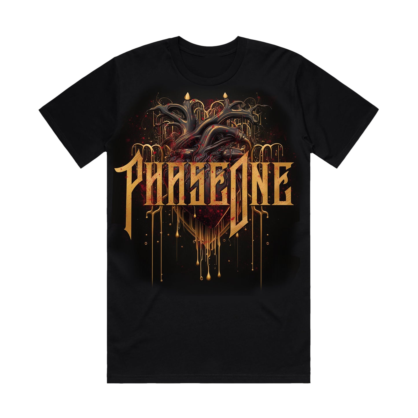 PhaseOne - Heart Of Gold - Black Tee