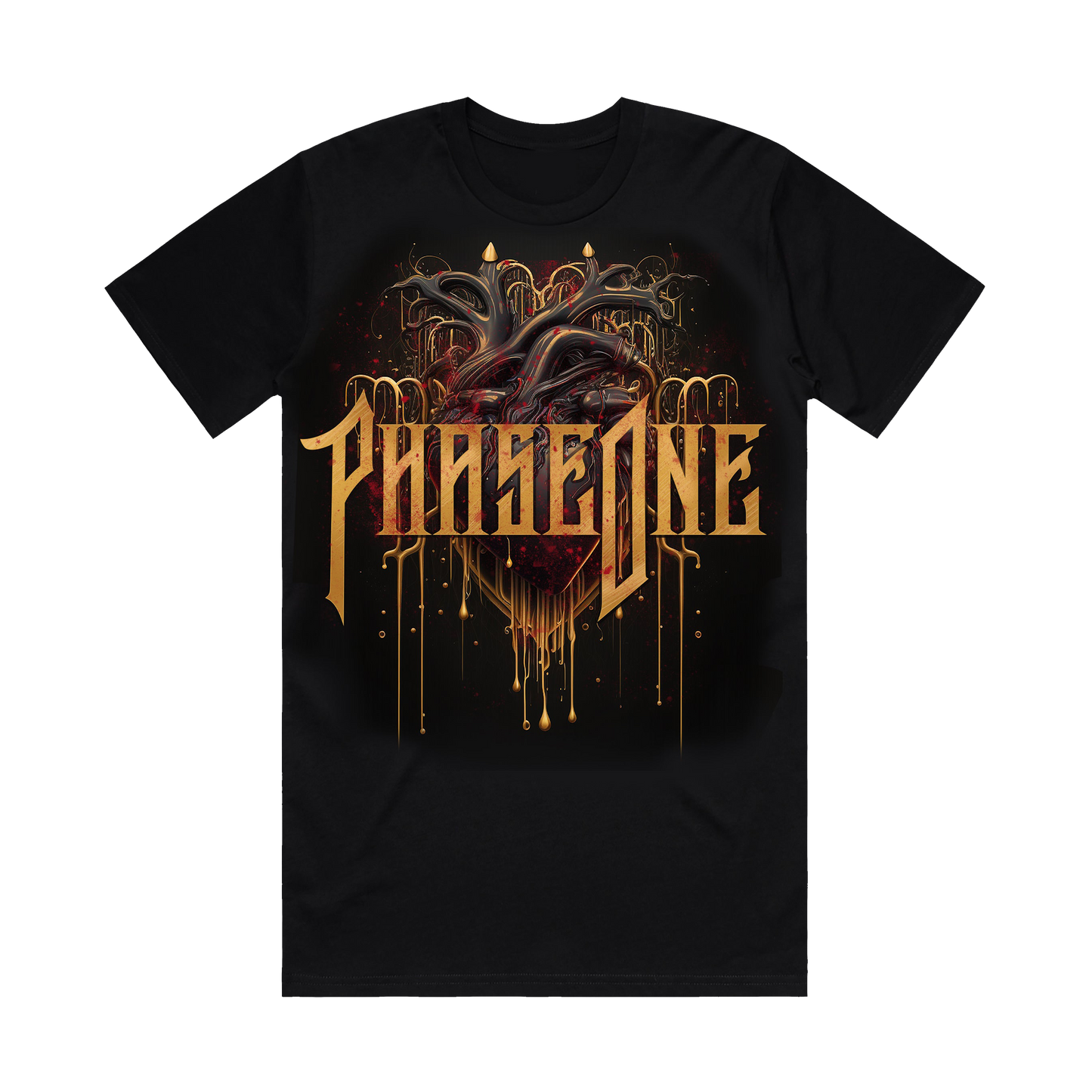 PhaseOne - Heart Of Gold - Black Tee