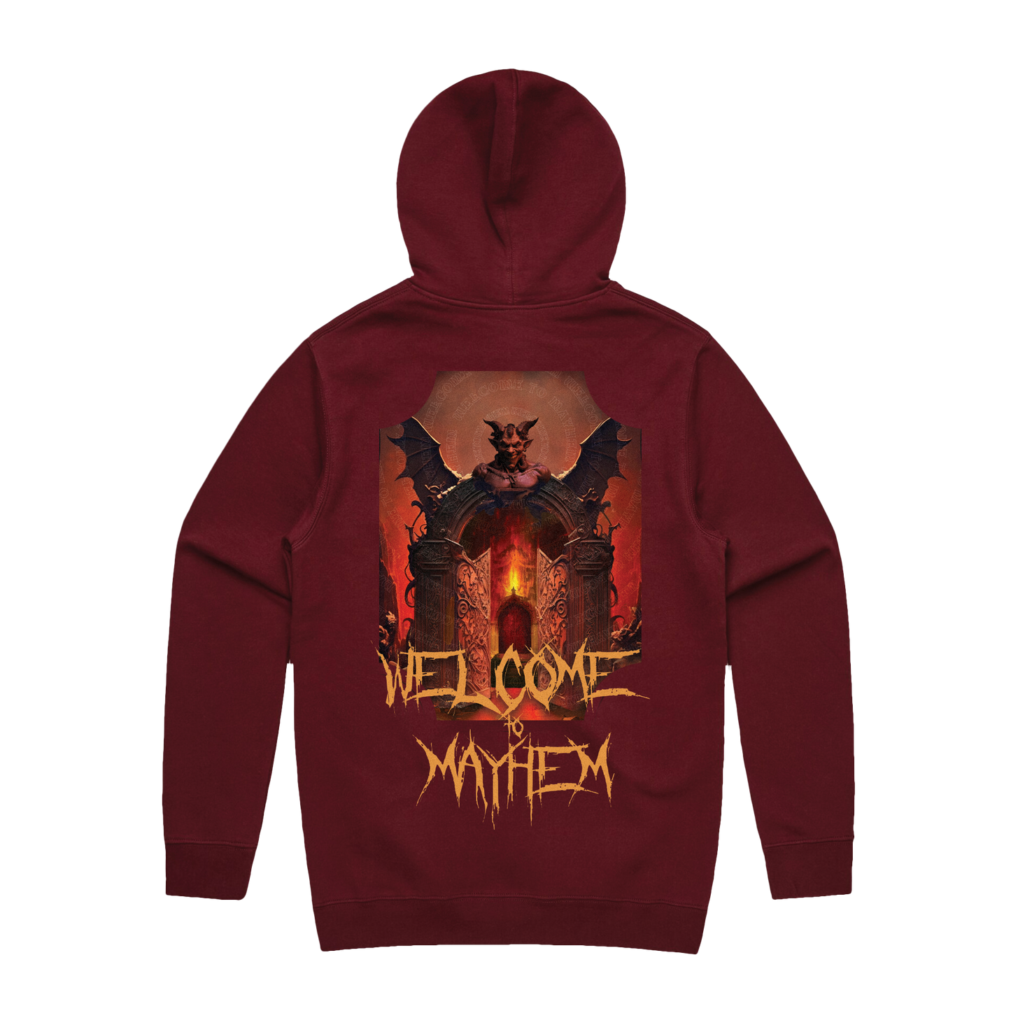 PhaseOne - Welcome To Mayhem - Maroon Hoodie