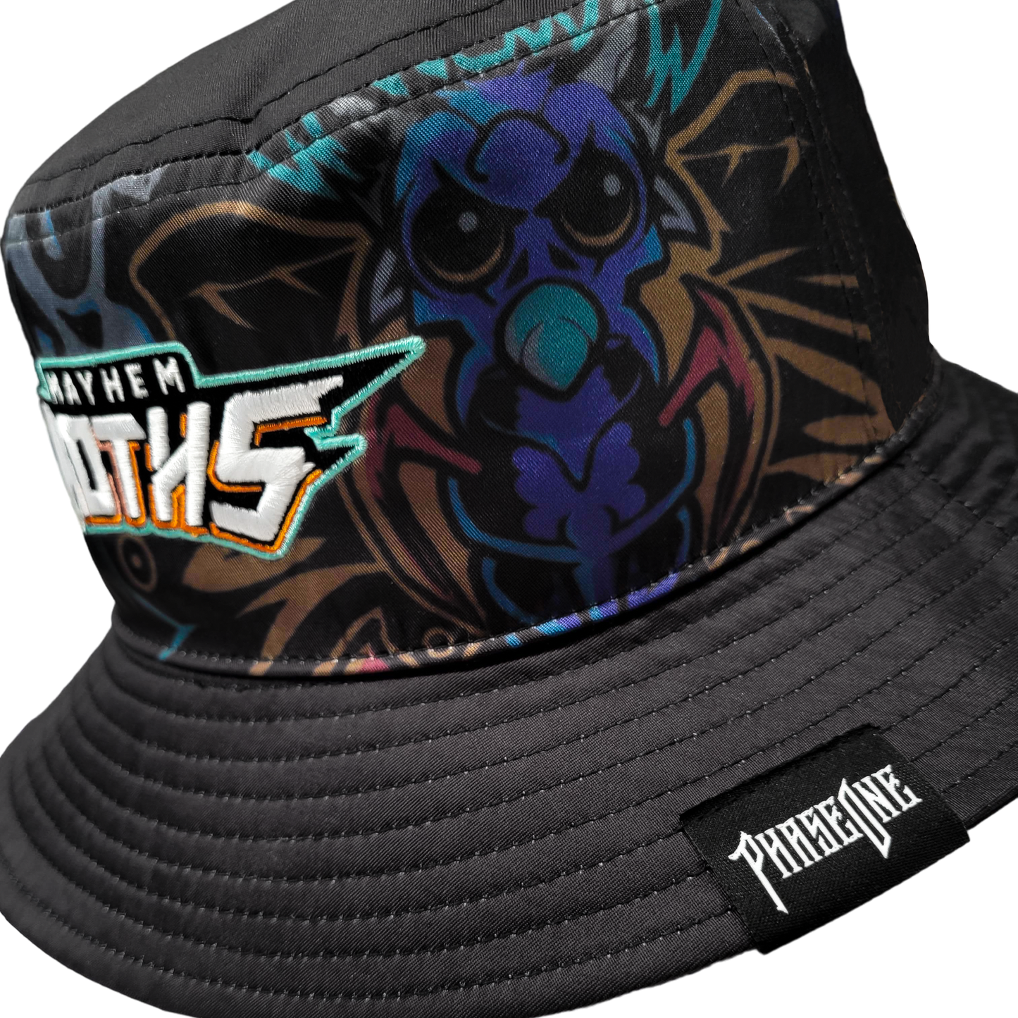 PhaseOne - Mayhem Moths Reversible Bucket Hat