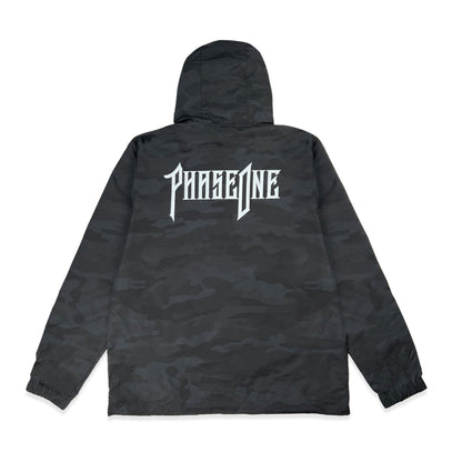 PhaseOne - Black Camo Roadman Jacket (Waterproof Pullover)