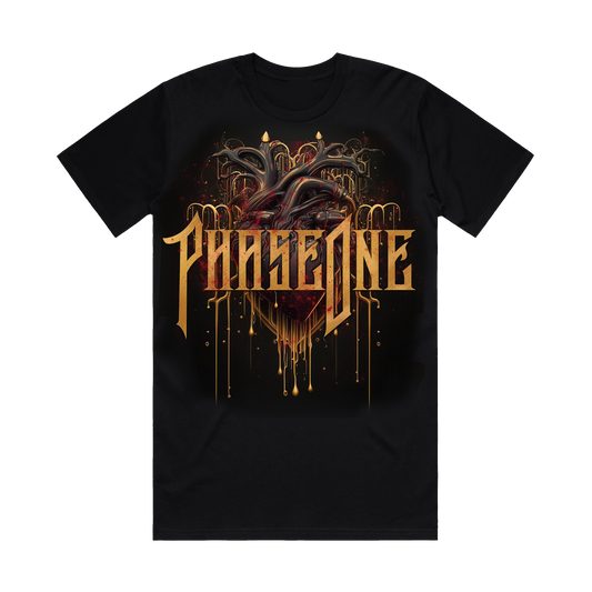 PhaseOne - Heart Of Gold - Black Tee