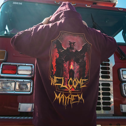 PhaseOne - Welcome To Mayhem - Maroon Hoodie