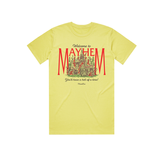 PhaseOne - Welcome To Mayhem - Yellow Tee